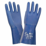 Перчатки 5K30-BLK Шилд ПВХ КЩС на трикотажной основе (синие)